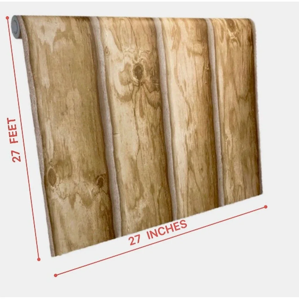 Lodge Wallpaper Rustic Log Cabin 3-D Designer Wallpaper DD688